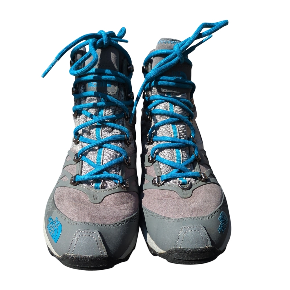 The North Face Goretex Hiking Boots Women's Size 9.5 Primaloft Gray Teal
